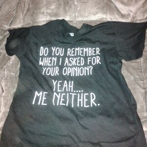 Men's Black Graphic Tee with Witty Print